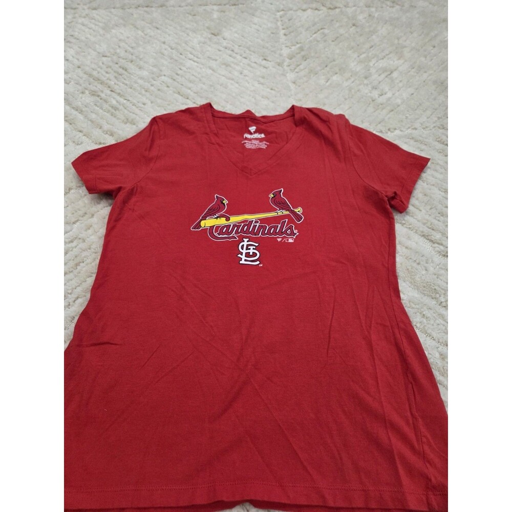 MLB St. Louis Cardinals V-neck T-shirt Fanatics Women's Size M B3
